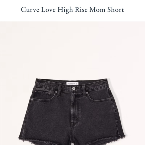 Abercrombie Black Shorts Curve Love Size 35 - Picture 5 of 5